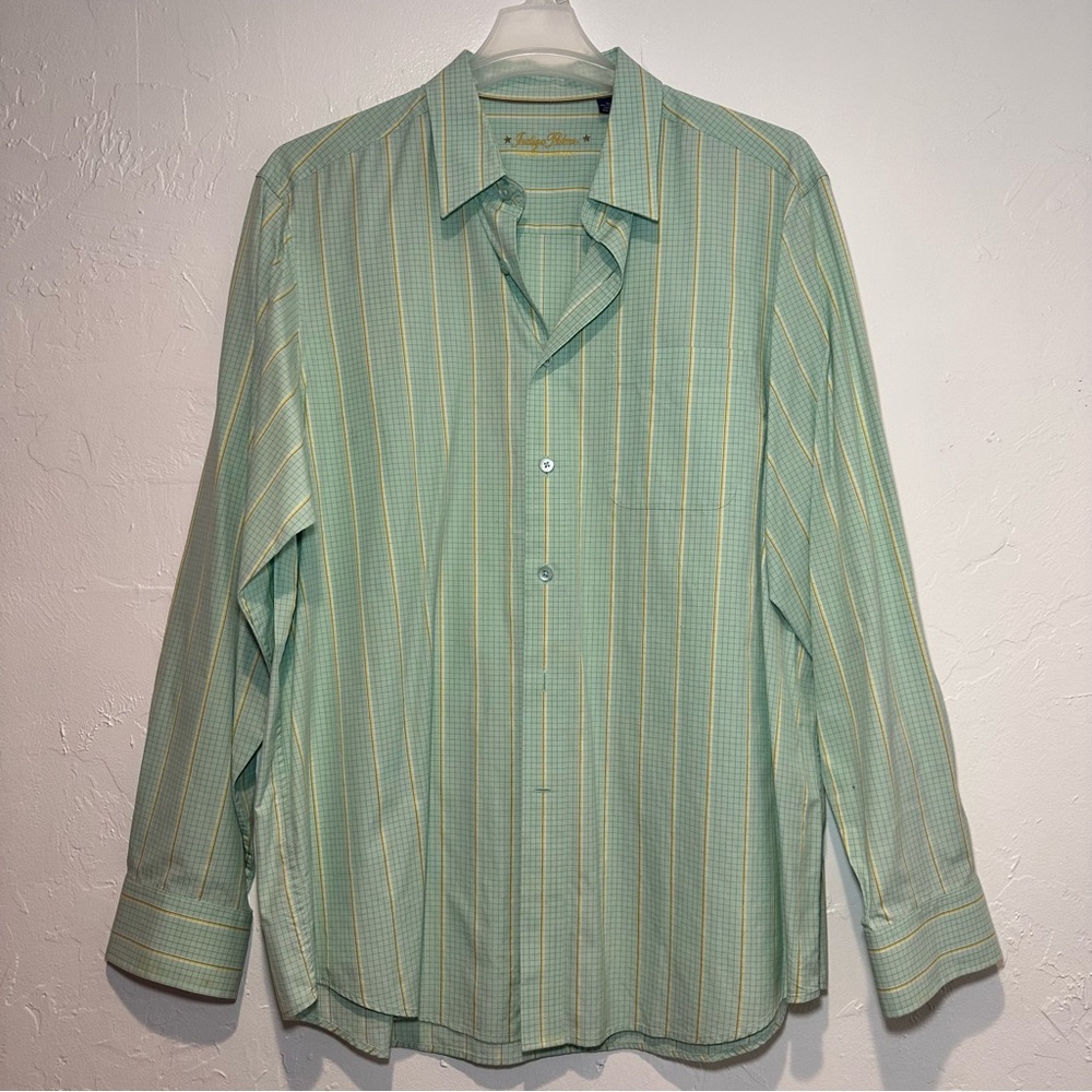 Indigo Palms Button Down Men’s Dress Shirt